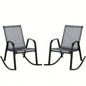 2 PCS Metal Patio Rocking Chair