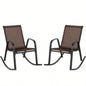 2 PCS Metal Patio Rocking Chair