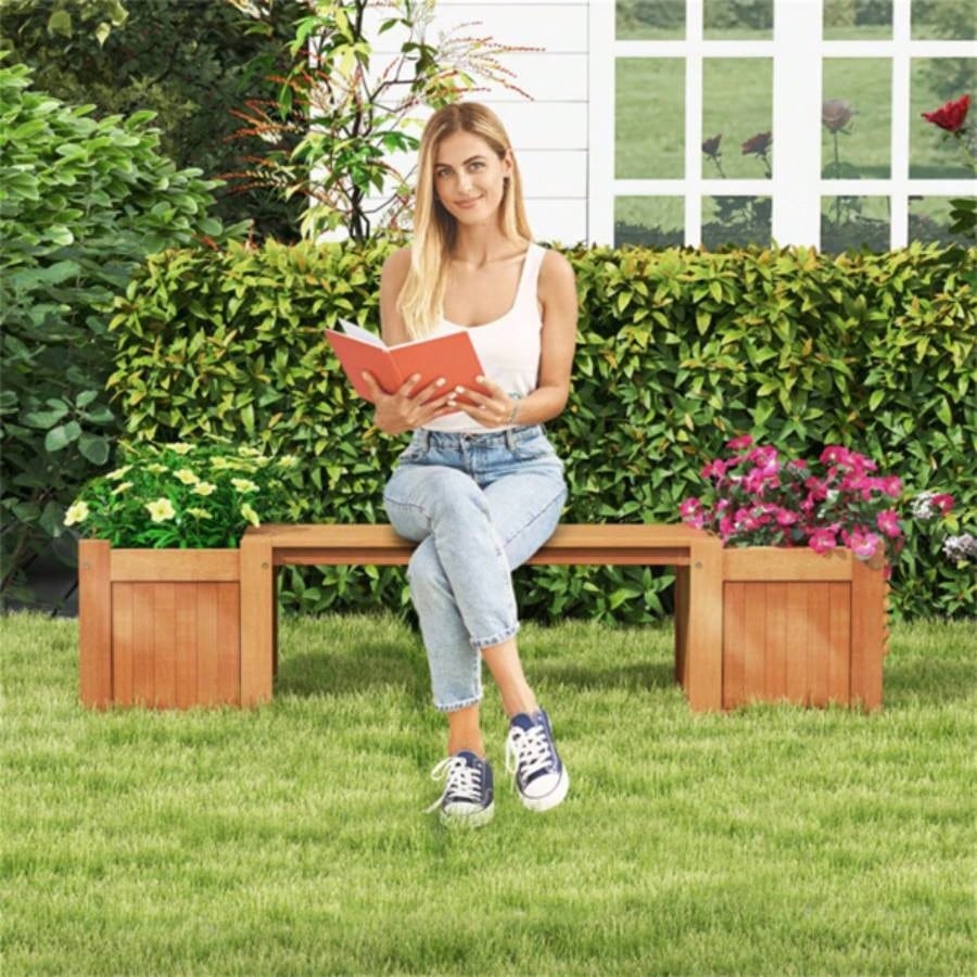 Wooden with planter box