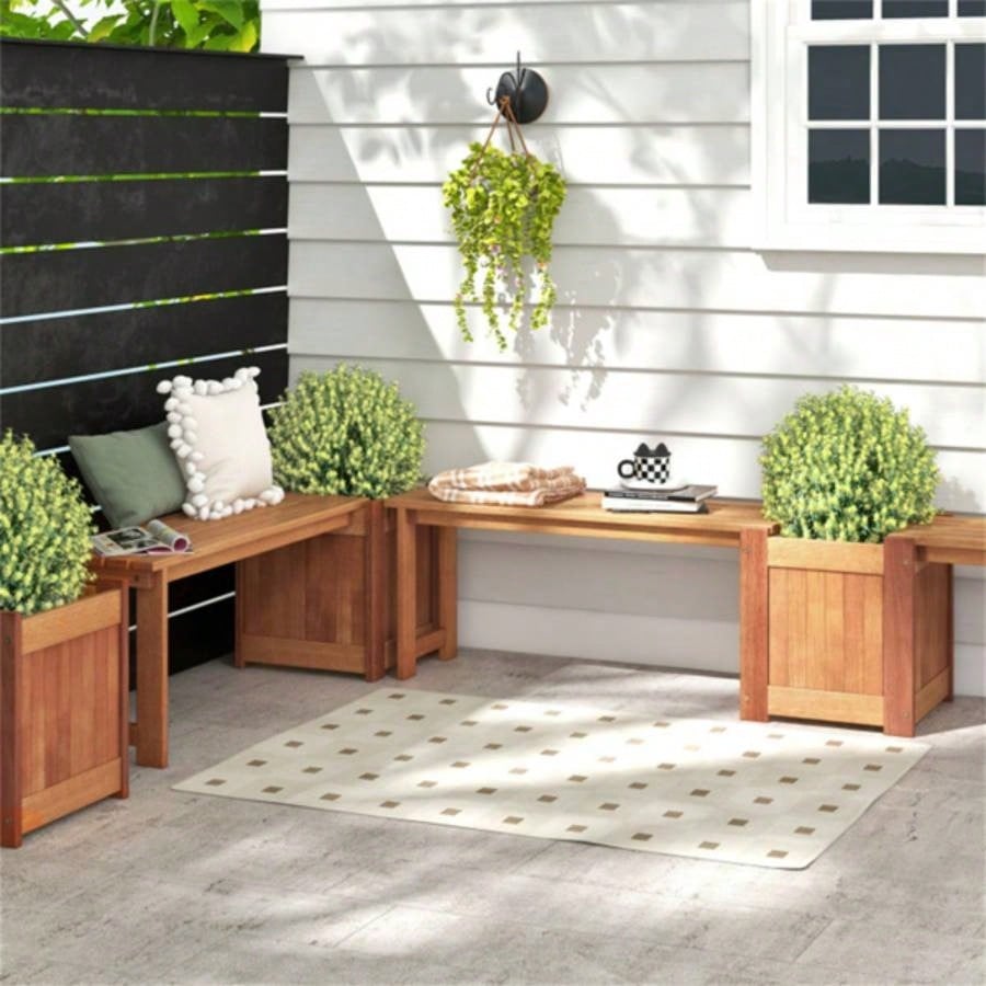 Outdoor with planter box, teak