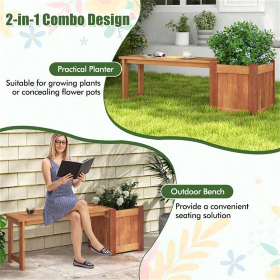 Outdoor with planter box, teak
