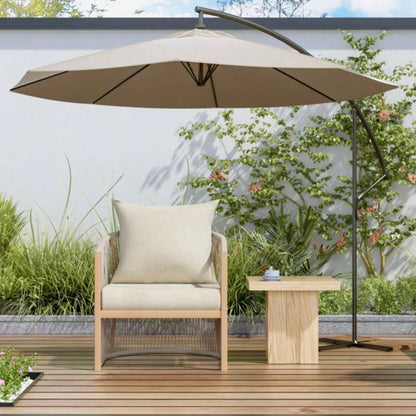 Modern Beige Curved Aluminum Lounge Chair with Stylish Rope - Weave Design and Cushioned Comfort, Outdoor Living
