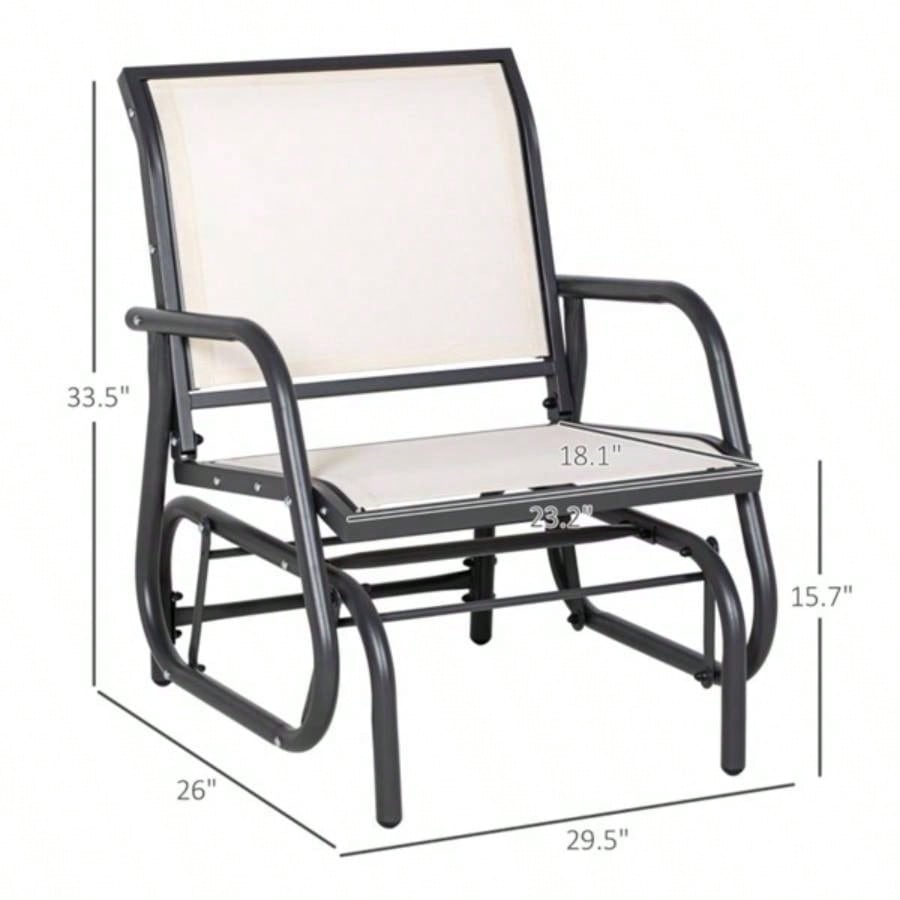 2PCS Outdoor Glider Chair - WhiteProhibited by