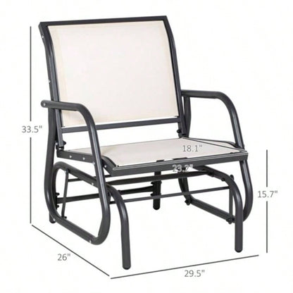 2PCS Outdoor Glider Chair - WhiteProhibited by
