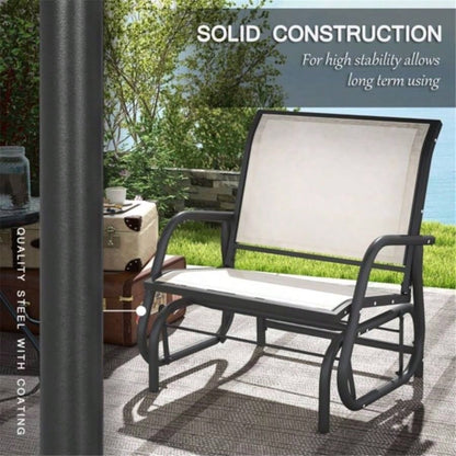2PCS Outdoor Glider Chair - WhiteProhibited by