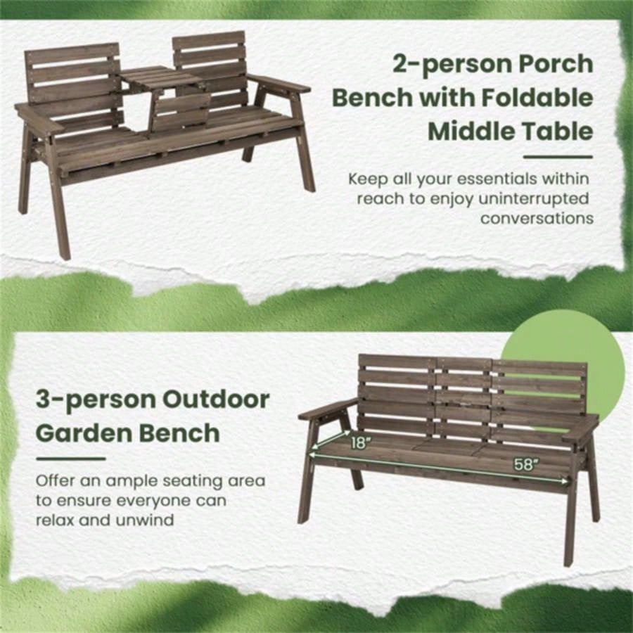 Wooden withFol dable Middle Table