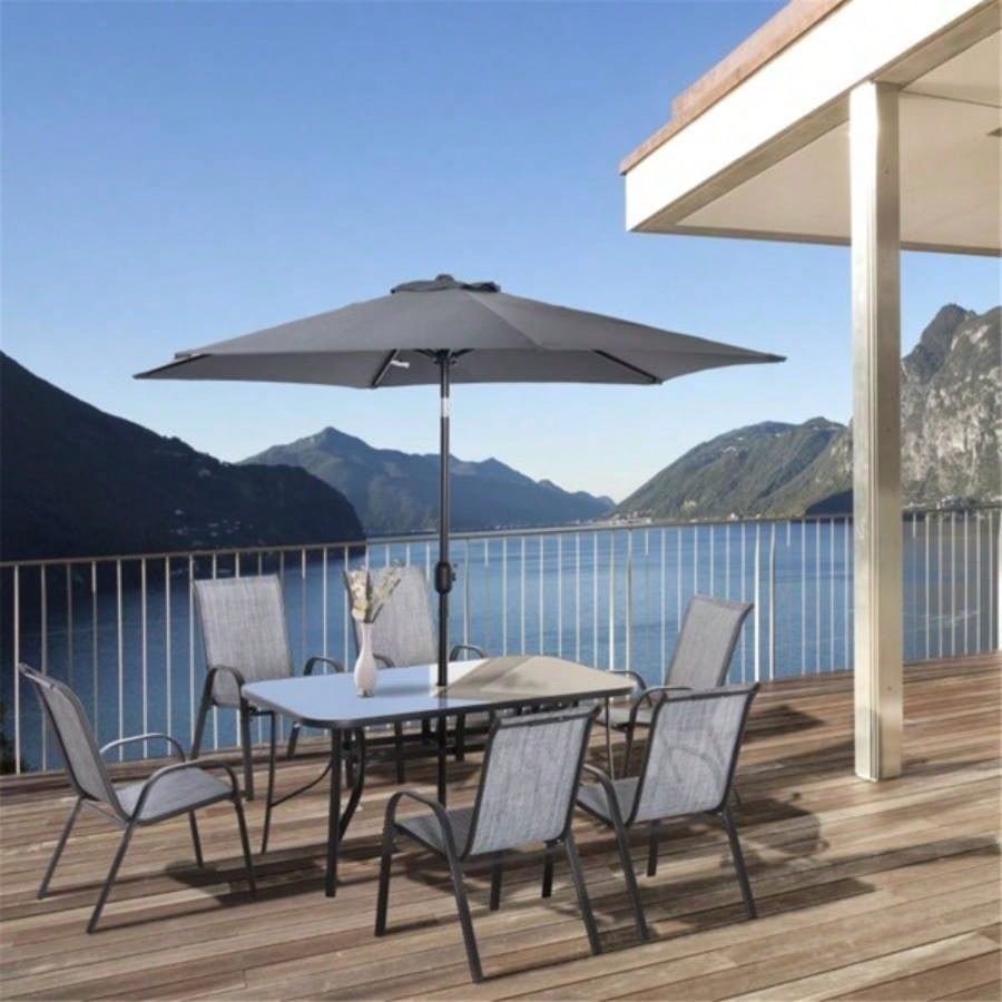 Outdoor dining table and chair package with