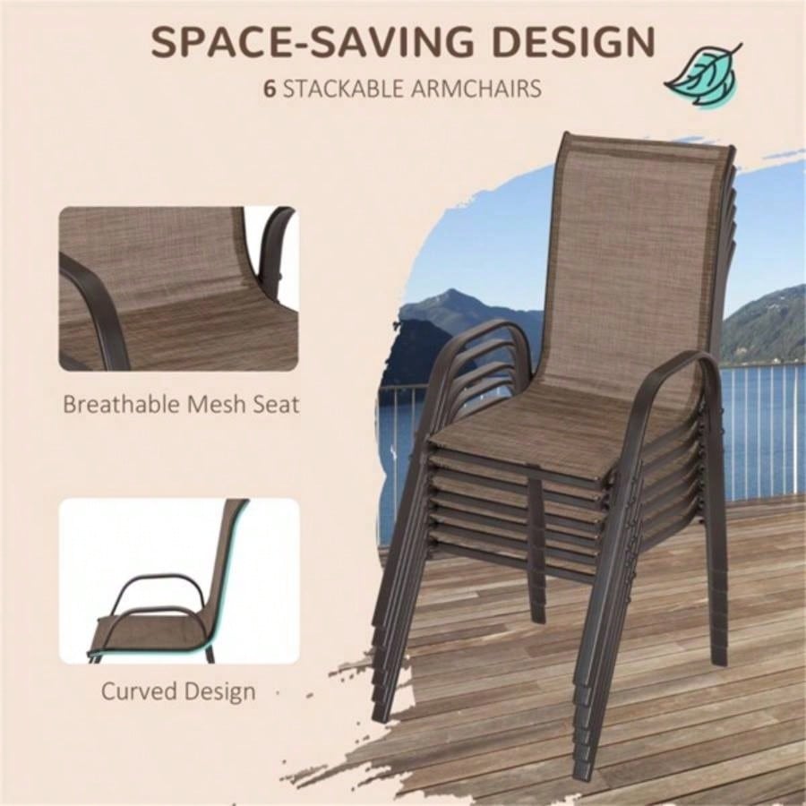 Outdoor dining table and chair package with