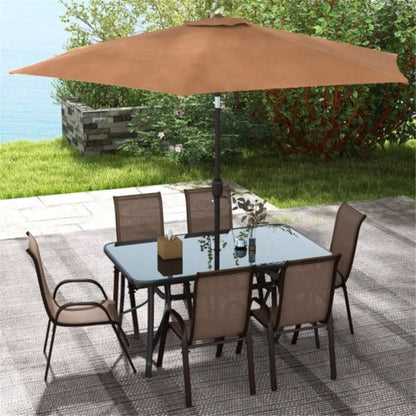 Outdoor dining table and chair package with