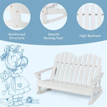 Outdoor solid wood rocking chair children