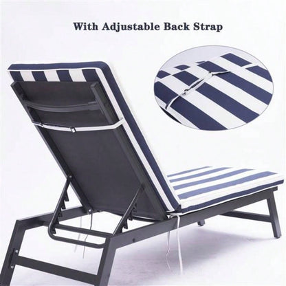 2PCS Set Outdoor Lounge Chair Cushion Patio Funiture Cushion Chaise Lounge Cushion