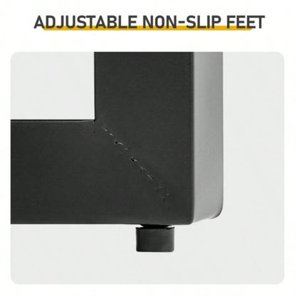 Outdoor Metal Round Table, Weather Resistant Patio End Table Side Table Coffee Bistro Table Indoor Outdoor, Black