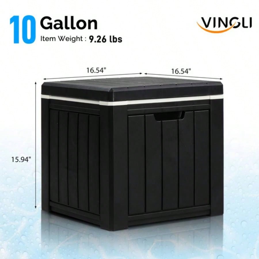 10 Gallon Cooler Side Table, Portable Chest with Built - in Handle, Multifunctional Cooler Outdoor Cocktail Side Table Camping, Picnic, Beach, Pool, Party