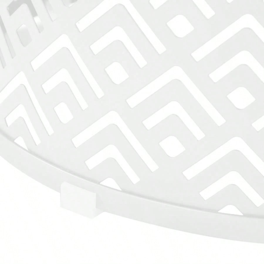 Outdoor Nesting Side Table Set of 3, Round Patio Accent Table, Metal Frame End Table Indoor Outdoor, 12 14 16H, White