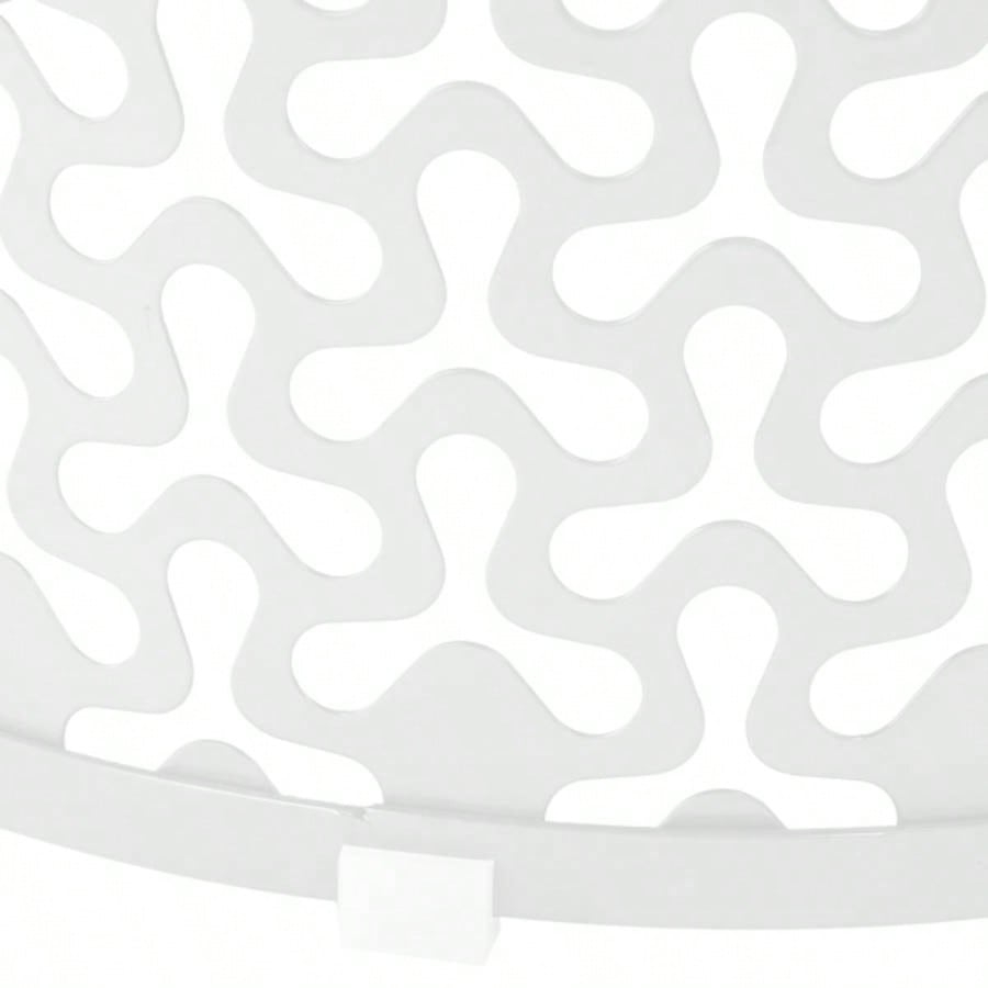 Outdoor Nesting Side Table Set of 3, Round Patio Accent Table, Metal Frame End Table Indoor Outdoor, 12 14 16H, White