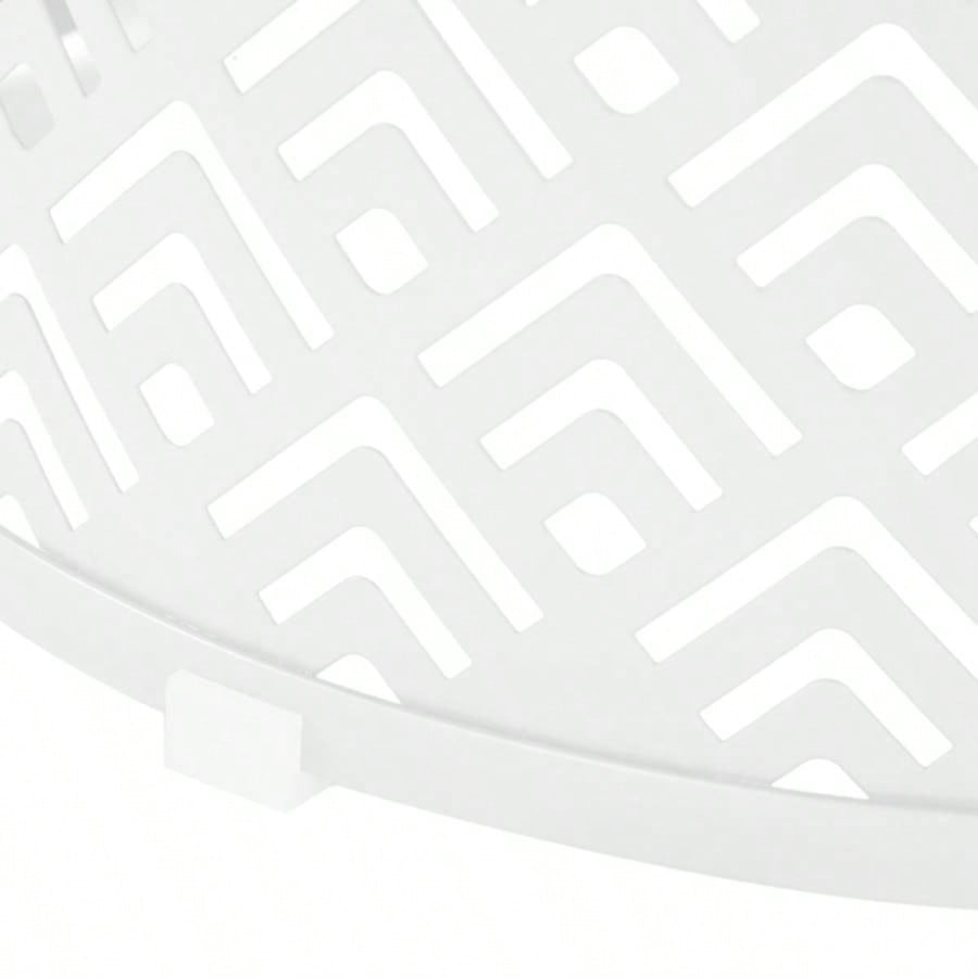 Outdoor Nesting Side Table Set of 3, Round Patio Accent Table, Metal Frame End Table Indoor Outdoor, 12 14 16H, Blue White Red