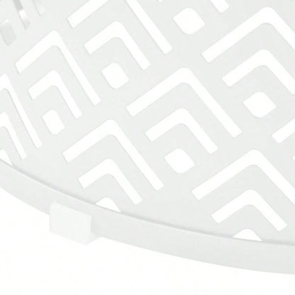 Outdoor Nesting Side Table Set of 3, Round Patio Accent Table, Metal Frame End Table Indoor Outdoor, 12 14 16H, Blue White Red