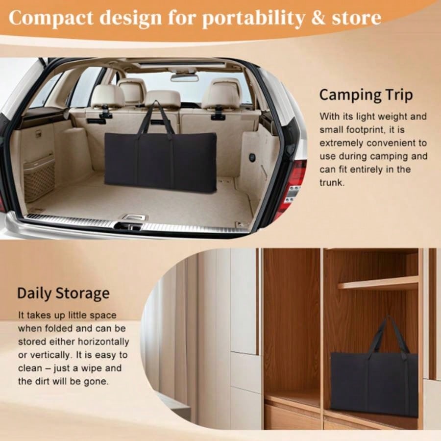 Portable Folding Bar Table with Shelf, Tradeshow Podium Table with Black Skirt and Carrying Bag, Indoor Outdoor Party Picnic Exhibition, Brown Wood Tone