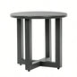 Outdoor Metal Round Table, Weather Resistant Patio End Table Side Table Coffee Bistro Table Indoor Outdoor,