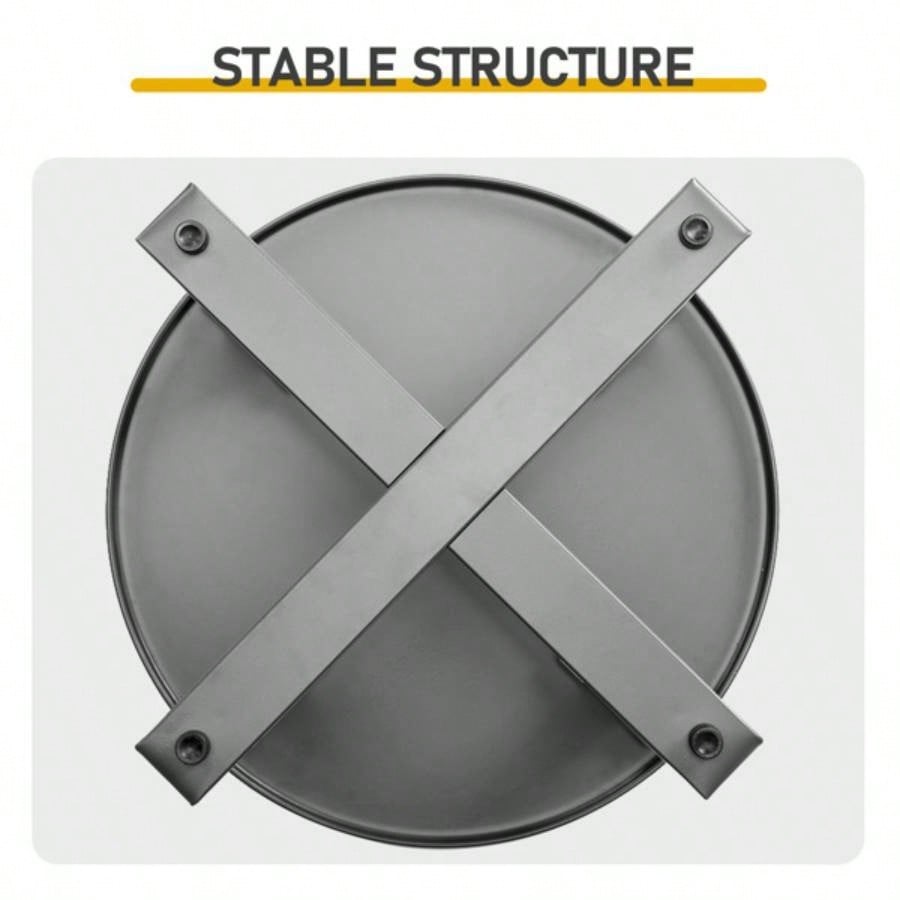 Outdoor Metal Round Table, Weather Resistant Patio End Table Side Table Coffee Bistro Table Indoor Outdoor,