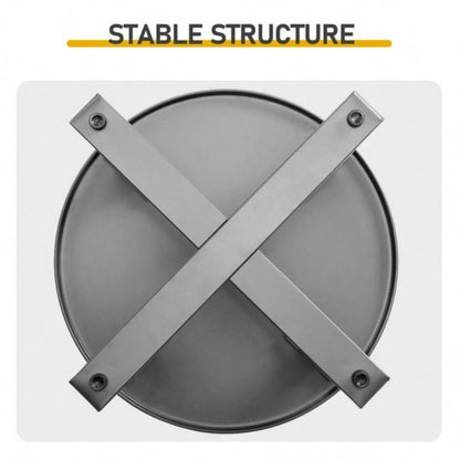 Outdoor Metal Round Table, Weather Resistant Patio End Table Side Table Coffee Bistro Table Indoor Outdoor,