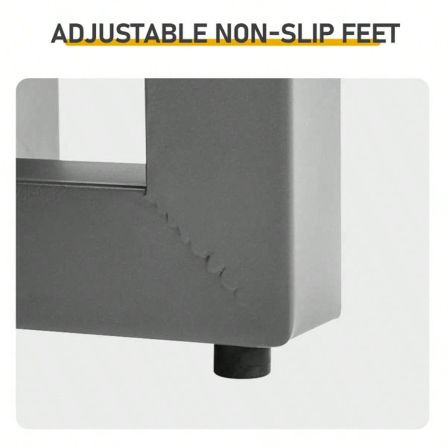 Outdoor Metal Round Table, Weather Resistant Patio End Table Side Table Coffee Bistro Table Indoor Outdoor,