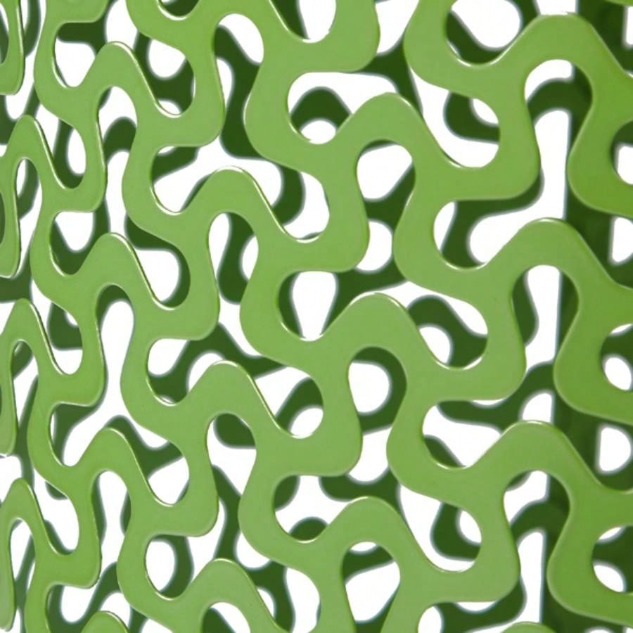 Outdoor Nesting Side Table Set of 3, Round Patio Accent Table, Metal Frame End Table Indoor Outdoor, 12 14 16H, Green