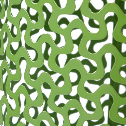 Outdoor Nesting Side Table Set of 3, Round Patio Accent Table, Metal Frame End Table Indoor Outdoor, 12 14 16H, Green