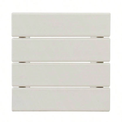 36*36*47cm Single Layer Square HDPE Side Table White