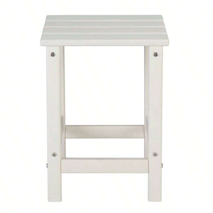 36*36*47cm Single Layer Square HDPE Side Table White