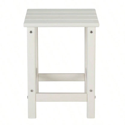 36*36*47cm Single Layer Square HDPE Side Table White