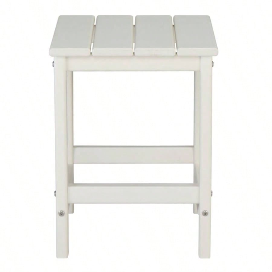 36*36*47cm Single Layer Square HDPE Side Table White