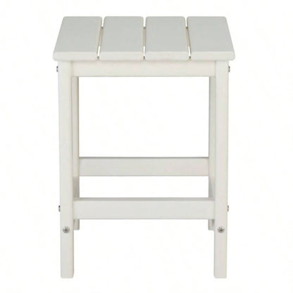 36*36*47cm Single Layer Square HDPE Side Table White