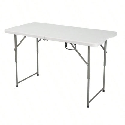 4ft Foldable Lift Patio Plastic Table White