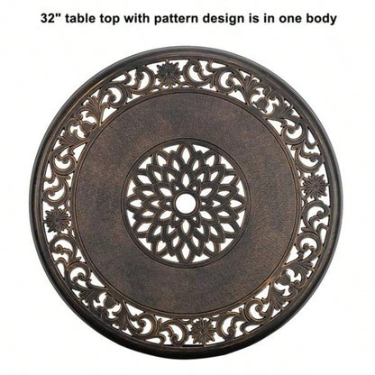 32*32*29 Outdoor Cast Aluminum Round Dining Table