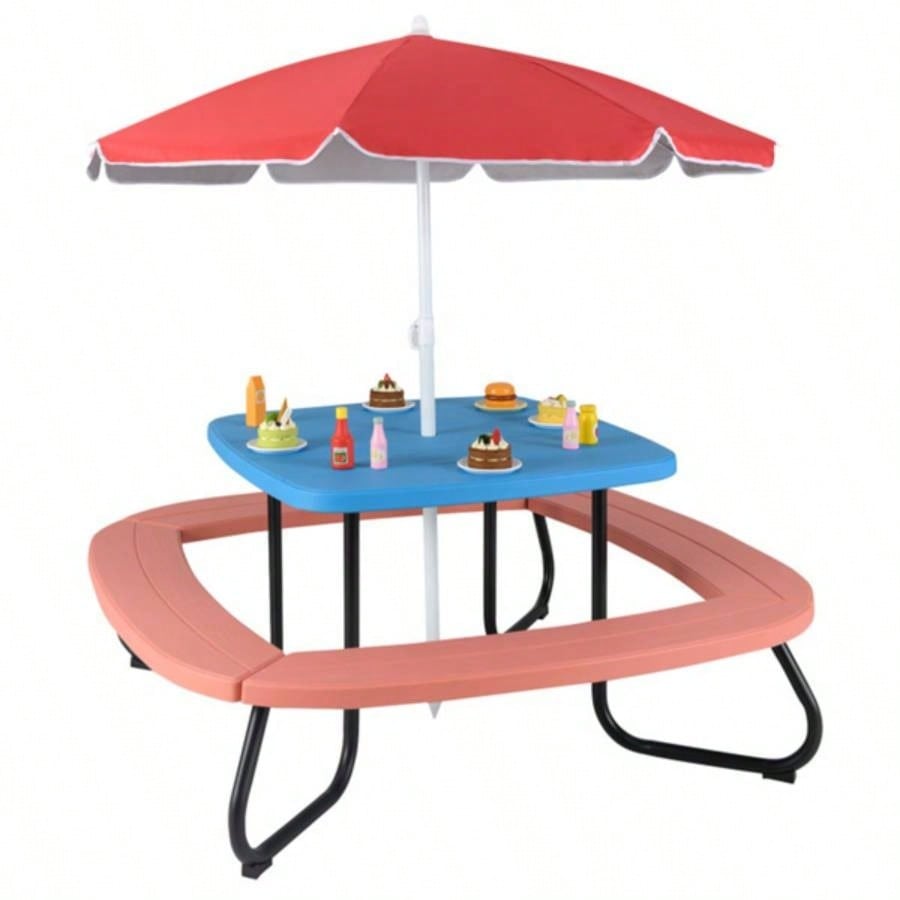 Kids Picnic Table Outdoor Activity Table With