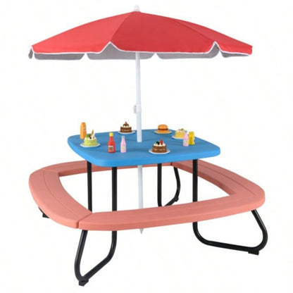 Kids Picnic Table Outdoor Activity Table With