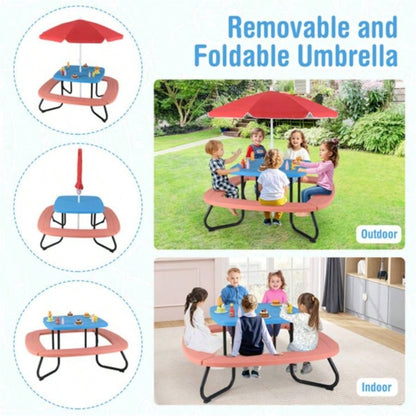 Kids Picnic Table Outdoor Activity Table With