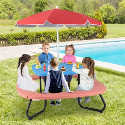 Kids Picnic Table Outdoor Activity Table With