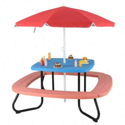 Kids Picnic Table Outdoor Activity Table With
