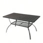 60*38*28.5in Iron With Hole Patio Bar Table Black