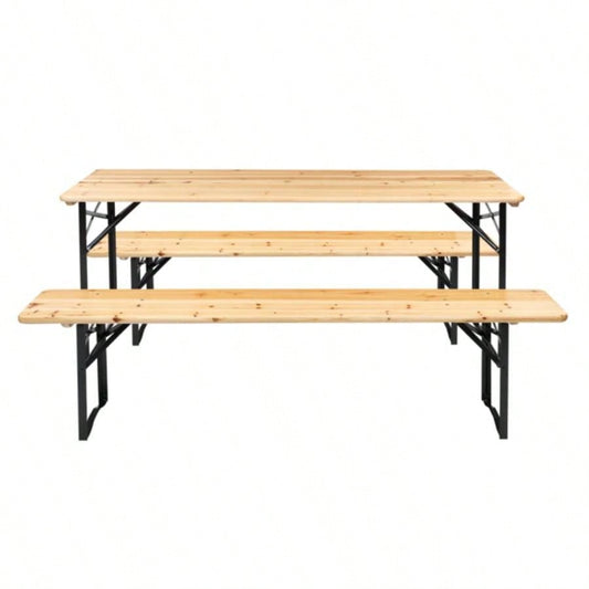 Replace 28819587Picnic Combo 3PCS Set, 5.8FT Wood Table and Set