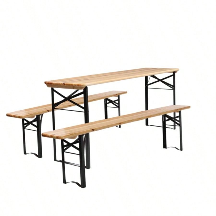 Replace 28819587Picnic Combo 3PCS Set, 5.8FT Wood Table and Set