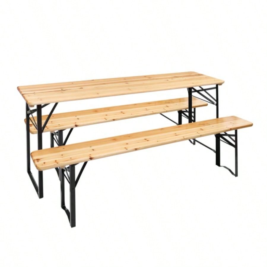 Replace 28819587Picnic Combo 3PCS Set, 5.8FT Wood Table and Set