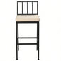 2PCS Patio Bar Chairs, Heavy - Duty Metal Frame Bar Stools Set of 2, Indoor Outdoor All - Weather Resistant Barstools with Detachable Cushion