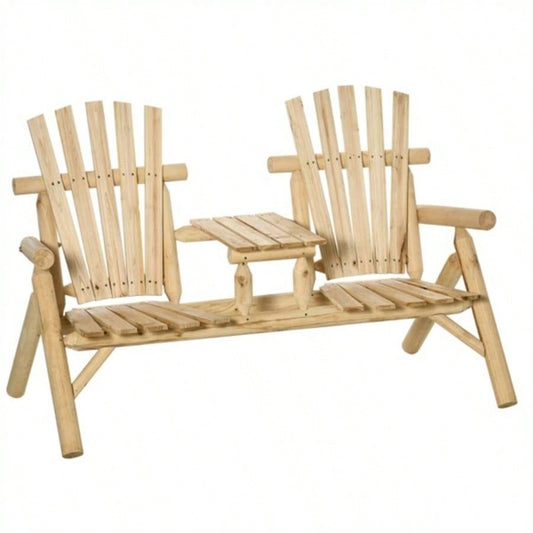 Wood Patio Chair with Center Coffee Table/Garden chairs/courtyard chairs Prohibited by