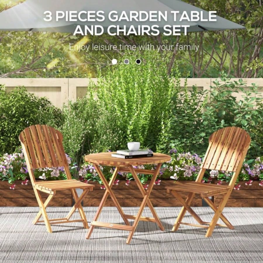 Outdoor dining table and chair package with
