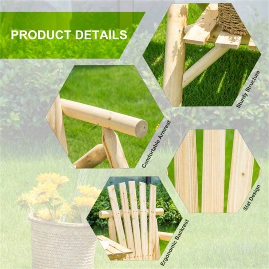 Wood Patio Chair with Center Coffee Table/Garden chairs/courtyard chairs Prohibited by