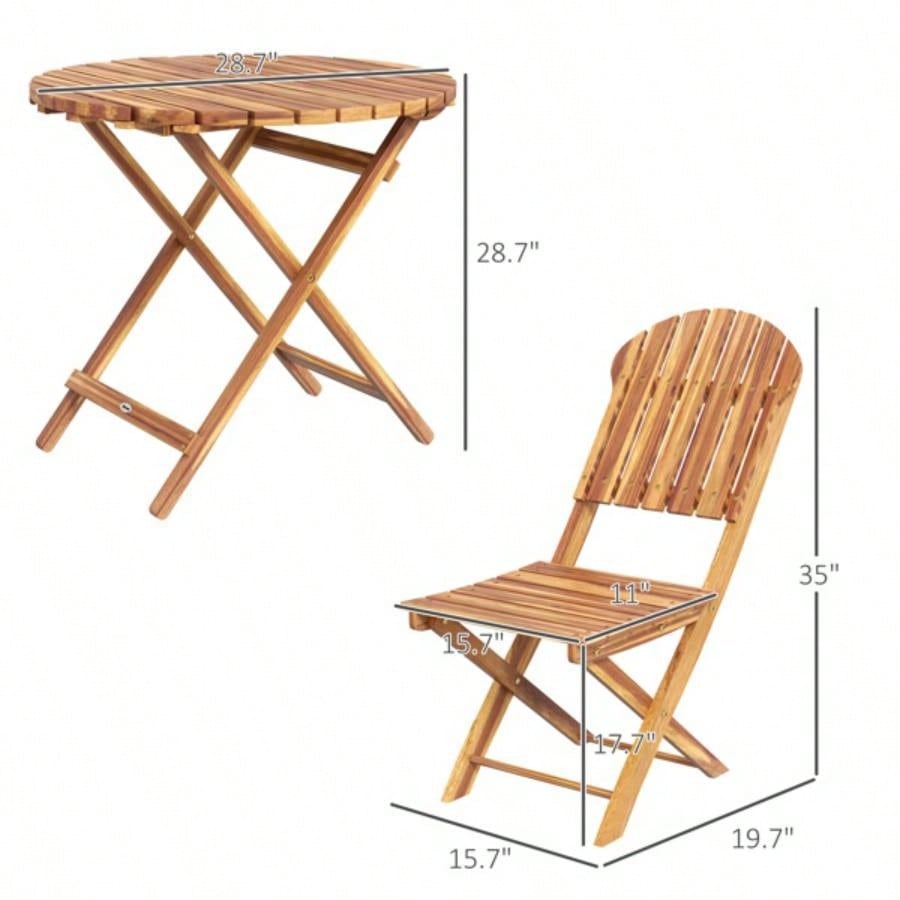 Outdoor dining table and chair package with