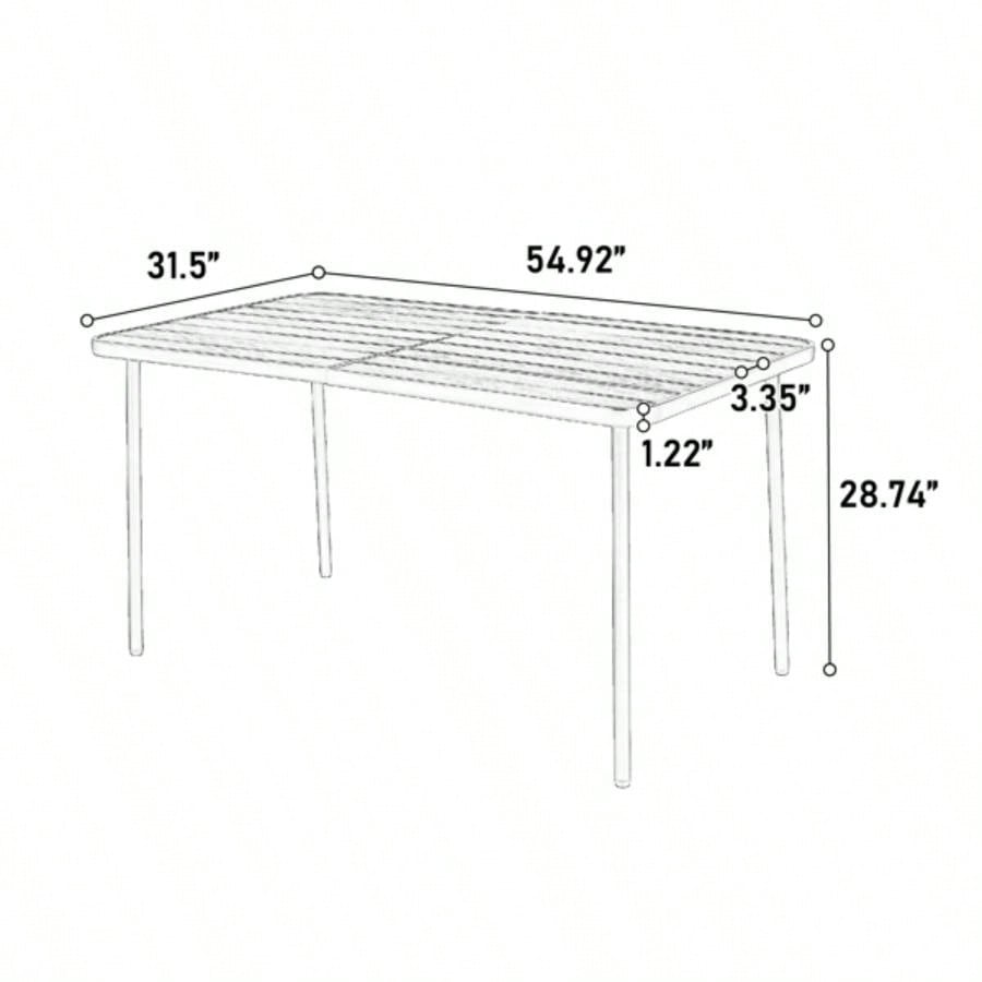 5 - Piece Plastic chair and steel table Outdoor Dining Set, plastic Chairs and Table Set Garden Patio, Black